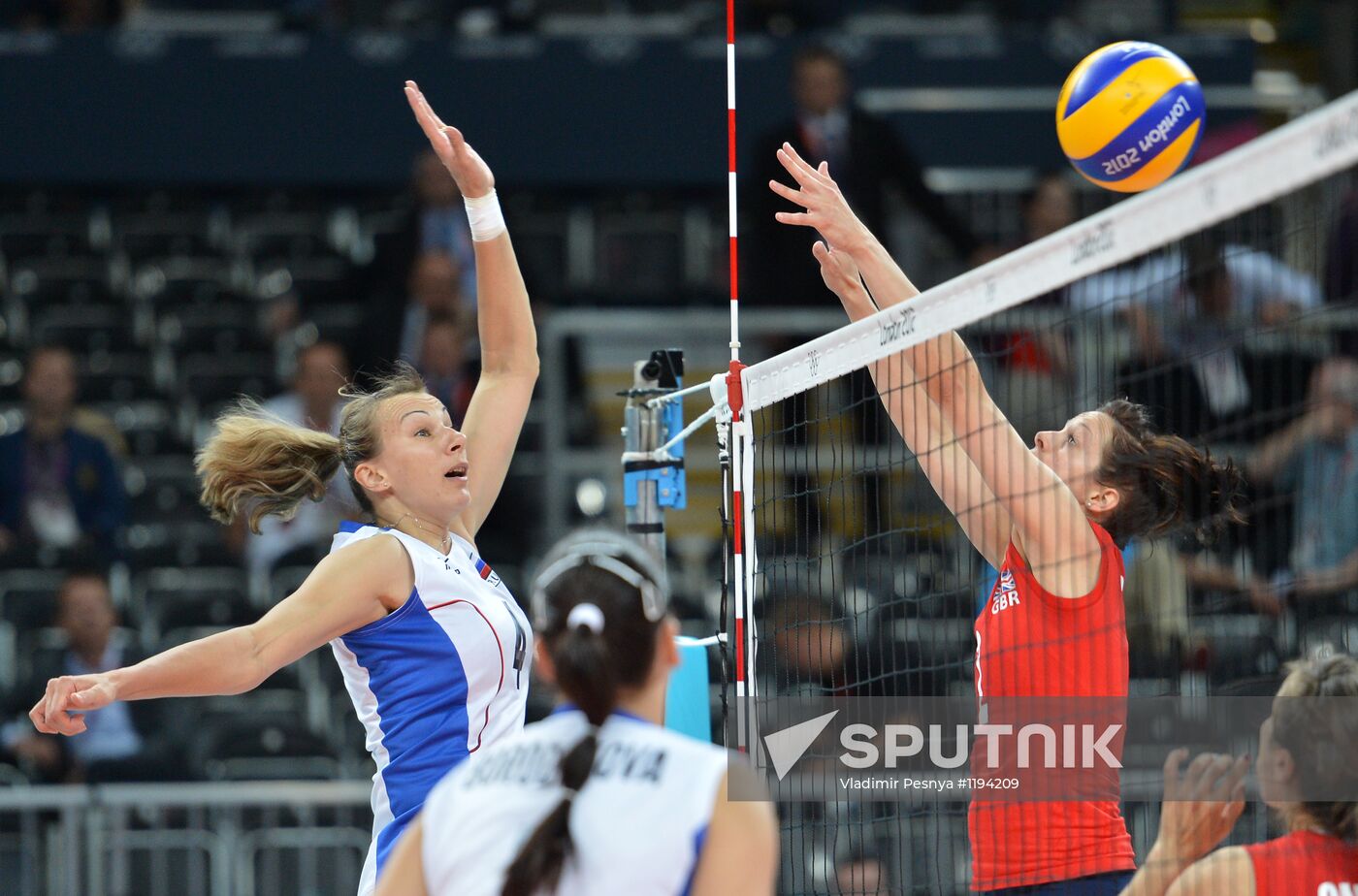2012 Olympics. Women's Volleyball. Great Britain vs. Russia