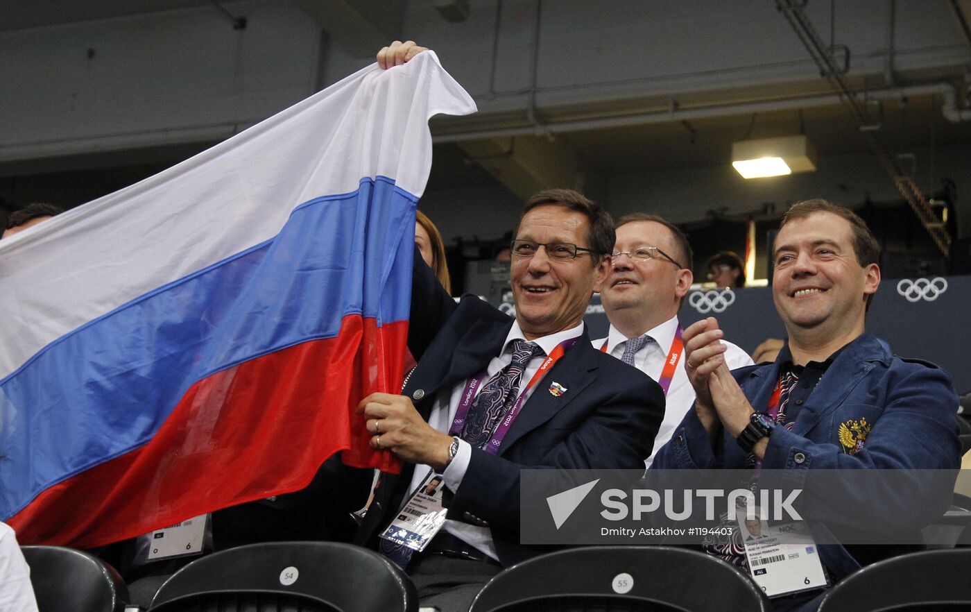 Russian Prime Minister Dmitry Medvedev in London