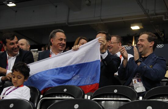 Russian Prime Minister Dmitry Medvedev in London