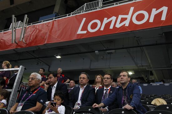 Russian Prime Minister Dmitry Medvedev in London