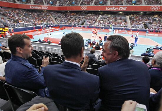 Russian Prime Minister Dmitry Medvedev in London