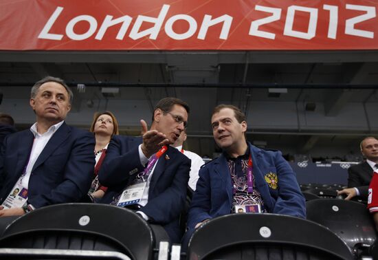 Russian Prime Minister Dmitry Medvedev in London