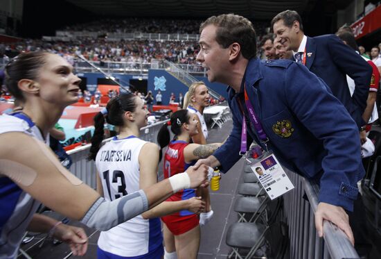 Russian Prime Minister Dmitry Medvedev in London