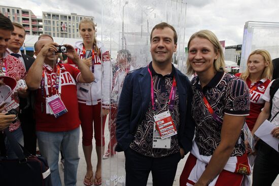 Russian Prime Minister Dmitry Medvedev in London