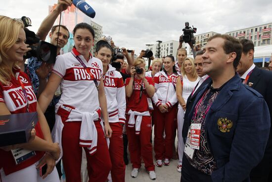 Russian Prime Minister Dmitry Medvedev in London