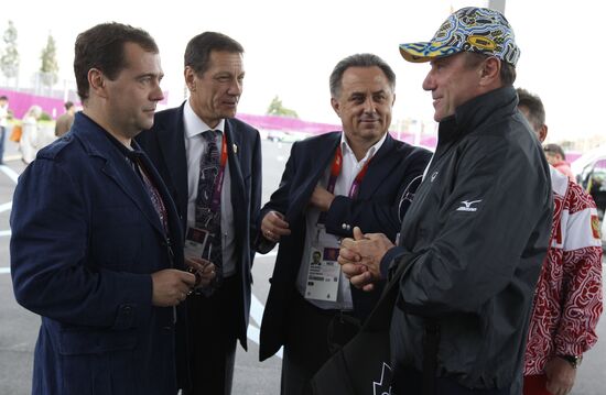 Russian Prime Minister Dmitry Medvedev in London