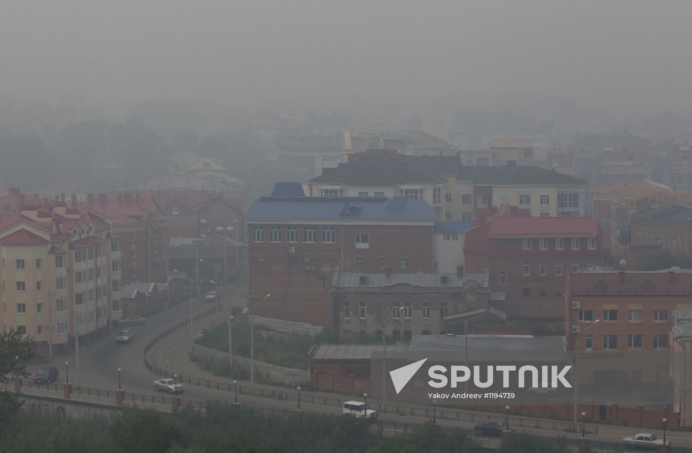 Wildfire smog in Tomsk