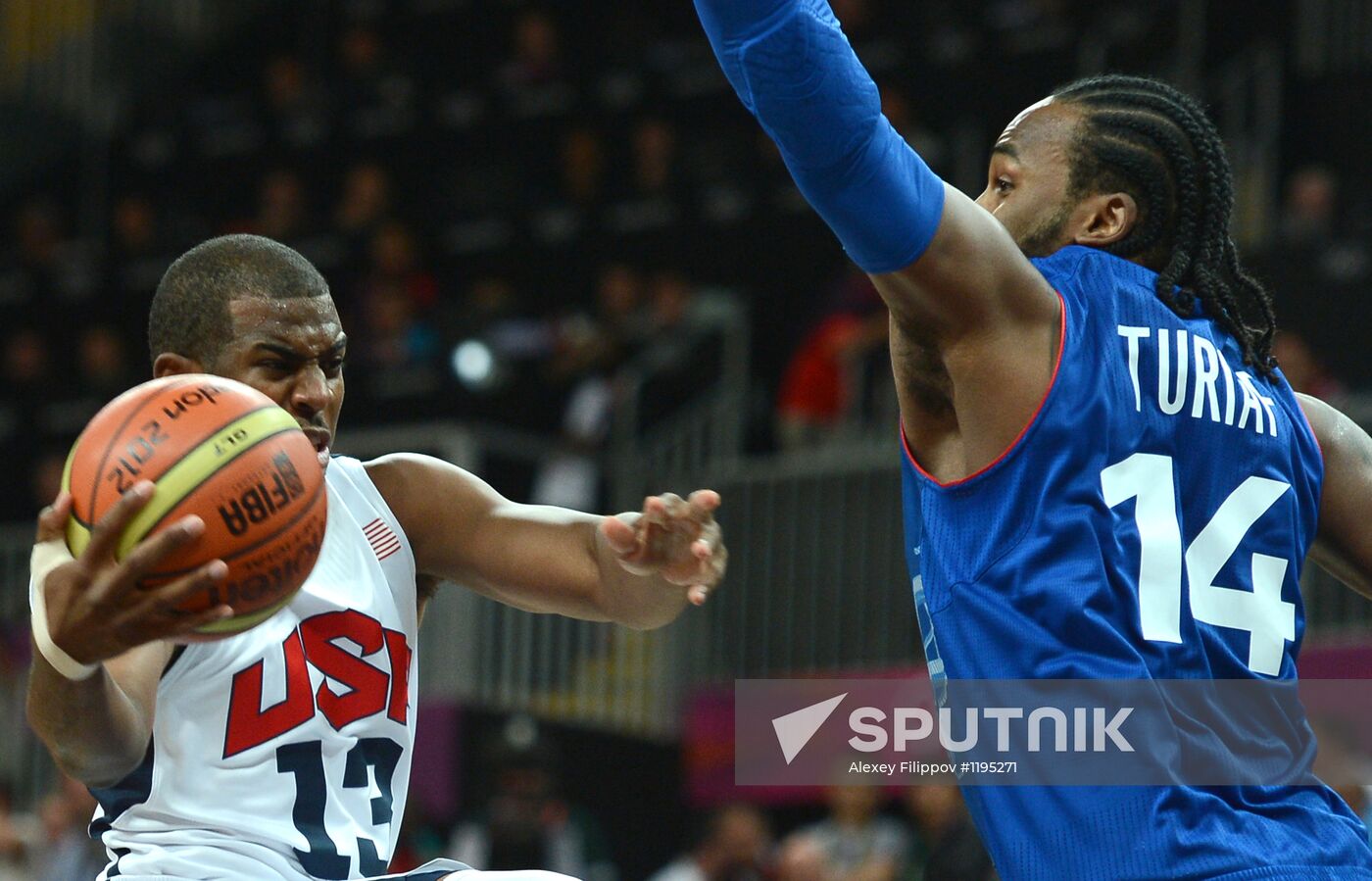 2012 Summer Olympics. Men's Basketball. US vs. France