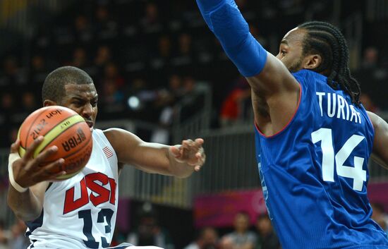 2012 Summer Olympics. Men's Basketball. US vs. France