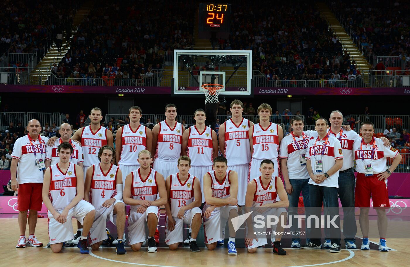 Olympics 2012 Men's Basketball. Match U.K. - Russia