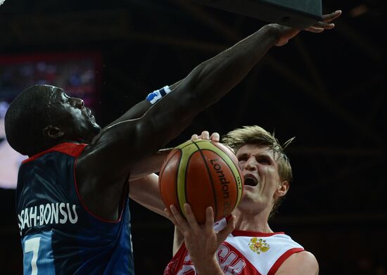 Olympics 2012 Men's Basketball. Match U.K. – Russia