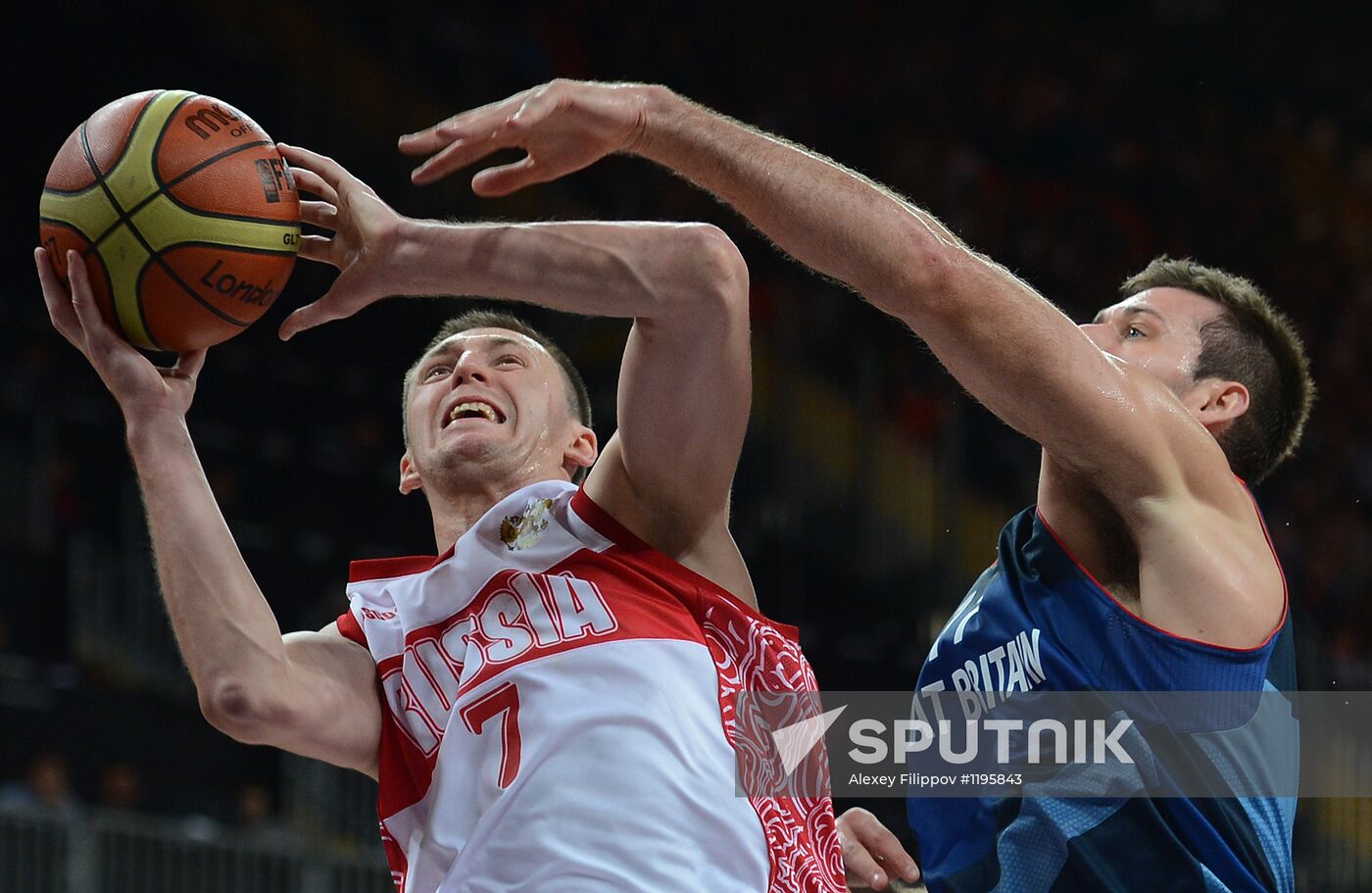 Olympics 2012 Men's Basketball. Match U.K. – Russia