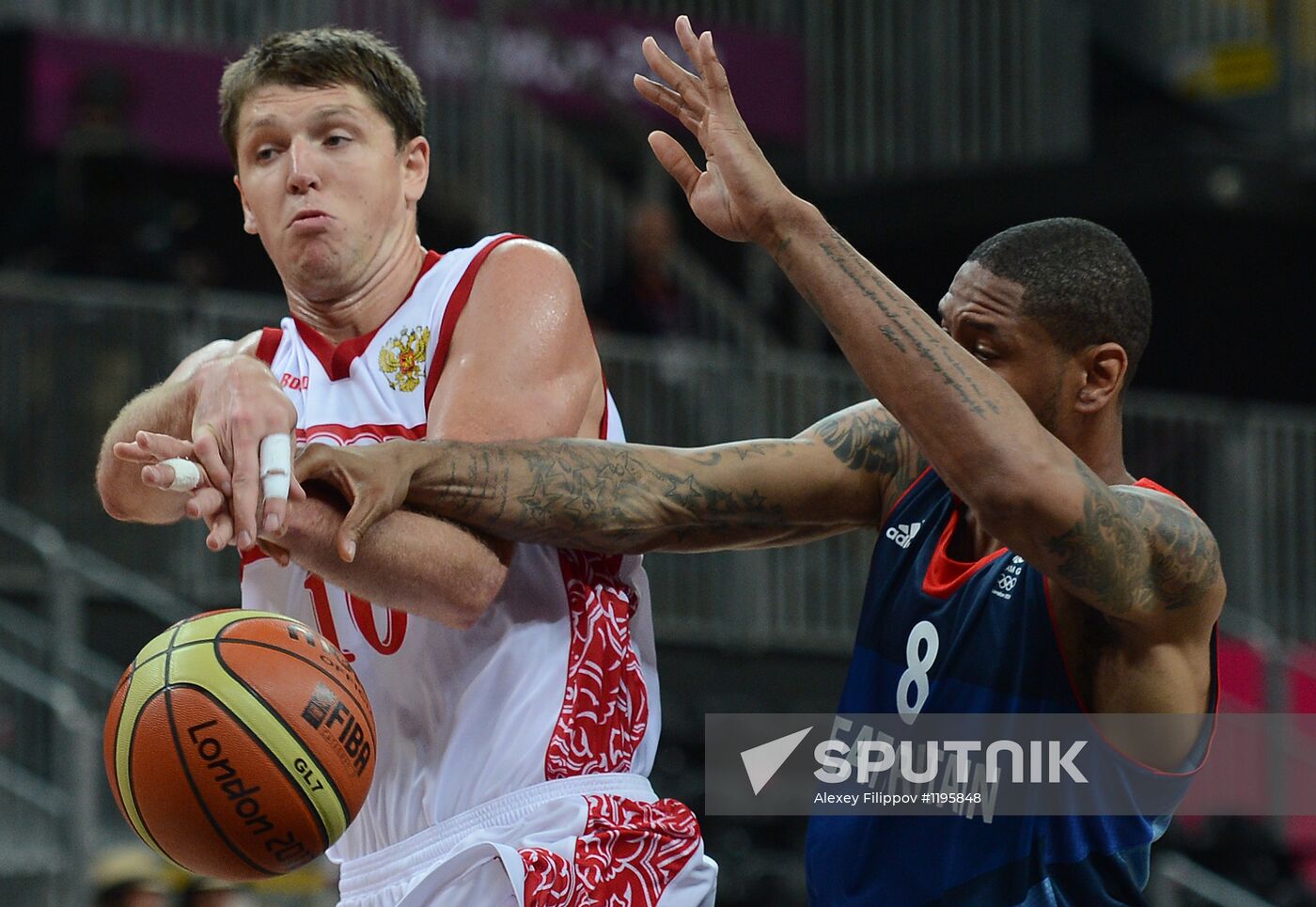 Olympics 2012 Men's Basketball. Match U.K. – Russia