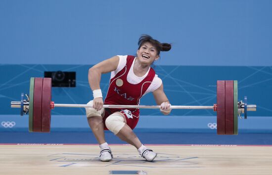 2012 Olympics. Weightlifting. Women's 63 kg