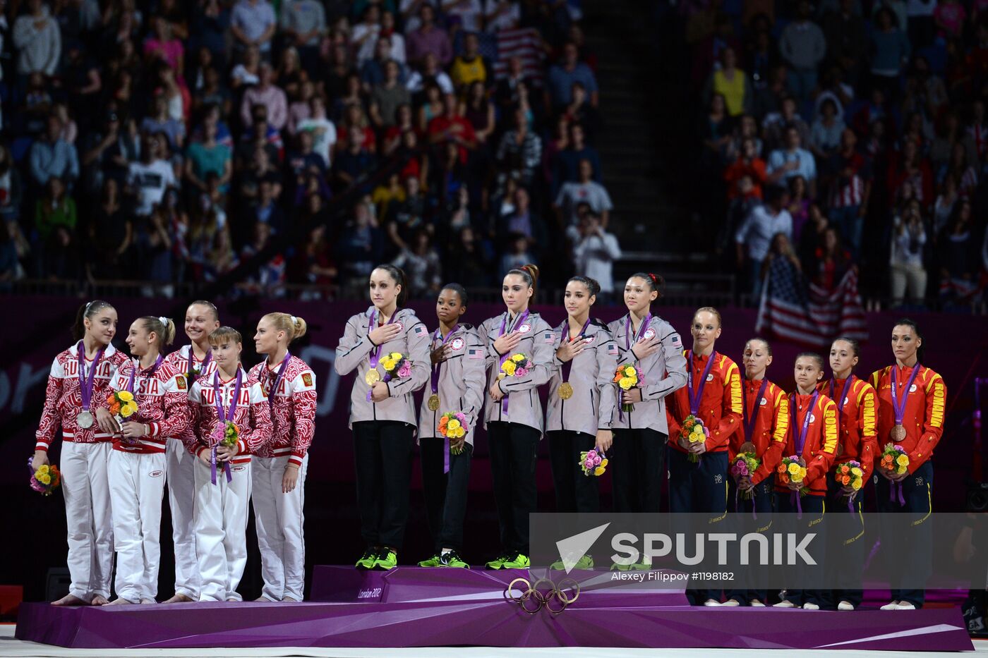2012 Olympics. Artistic Gymnastics. Women's team event