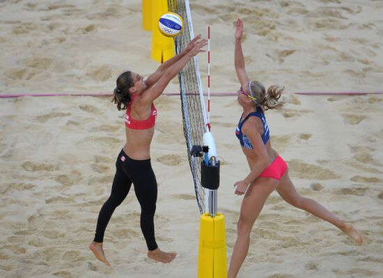 Olympics 2012 Beach Volleyball. Women. Russia vs. Canada