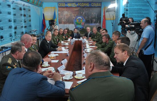 Vladimir Putin visits 31th Guards Separate Air Assault Brigade