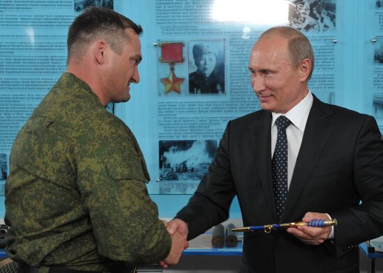 Vladimir Putin visits 31th Guards Separate Air Assault Brigade