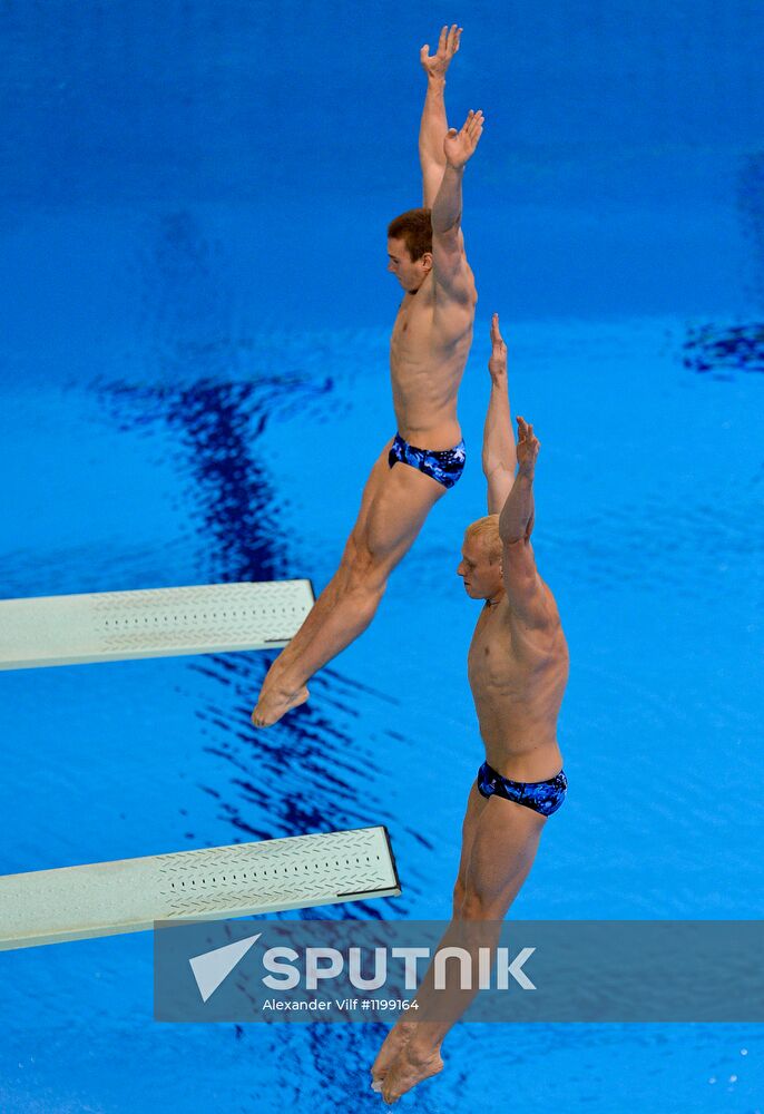 Olympics 2012 Men's Synchronized Diving. 3 meter springboard