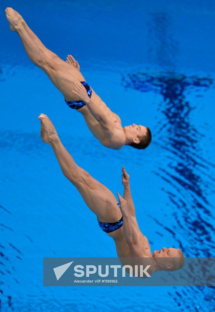 Olympics 2012 Men's Synchronized Diving. 3 meter springboard