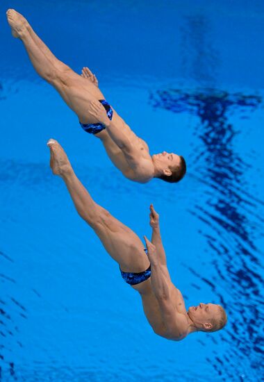 Olympics 2012 Men's Synchronized Diving. 3 meter springboard