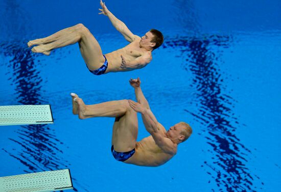 Olympics 2012 Men's Synchronized Diving. 3 meter springboard