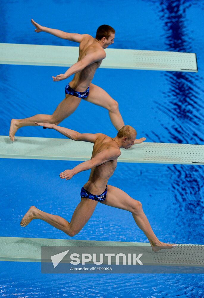 Olympics 2012 Men's Synchronized Diving. 3-meter Springboard