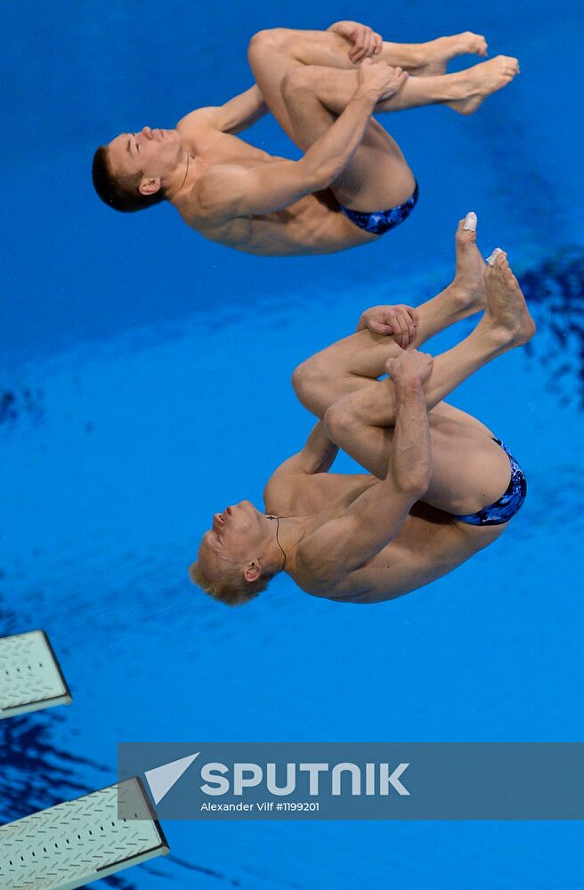 Olympics 2012 Men's Synchronized Diving. 3 meter springboard