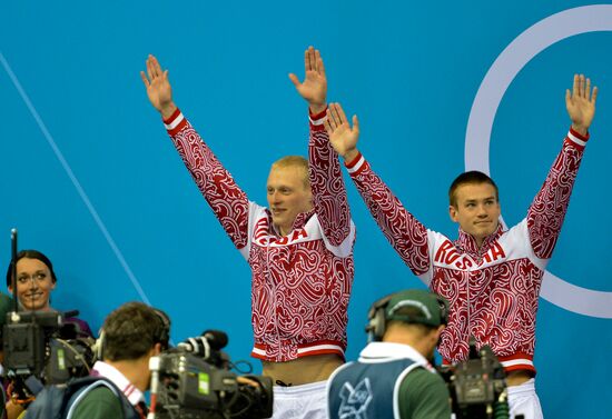Olympics 2012 Men's Synchronized Diving. 3-meter Springboard