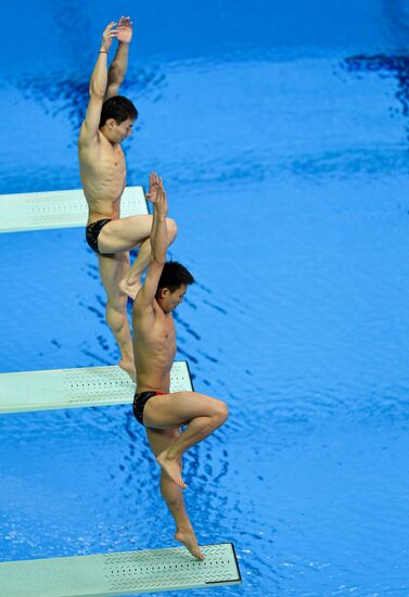 Olympics 2012 Men's Synchronized Diving. 3 meter springboard