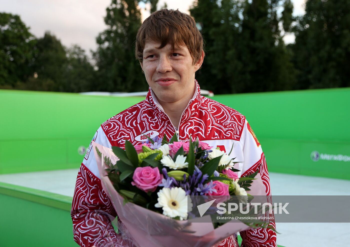 Honoring Olympic medalists in Russia Park
