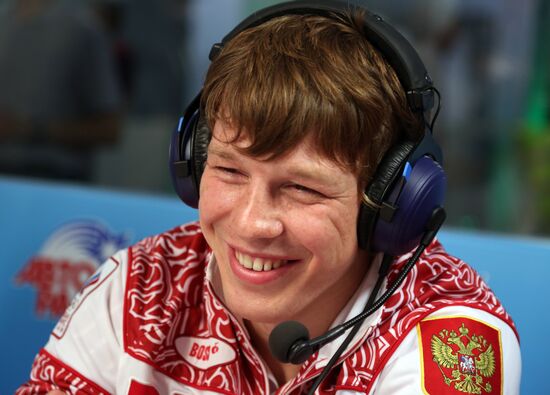 Honoring Olympic medalists in Russia Park