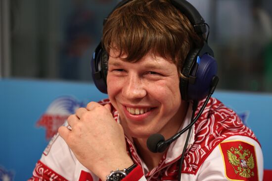 Honoring Olympic medalists in Russia Park