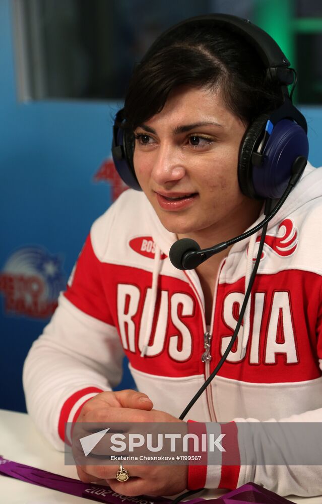 Honoring Olympic medalists in Russia Park