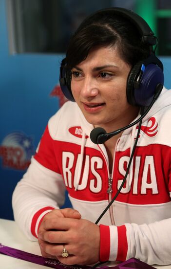 Honoring Olympic medalists in Russia Park