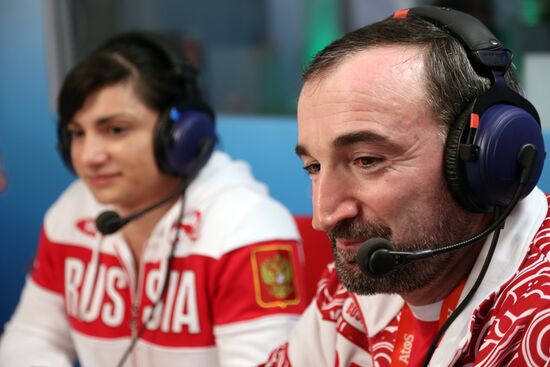 Honoring Olympic medalists in Russia Park