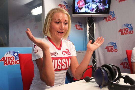 Honoring Olympic medalists in Russia Park