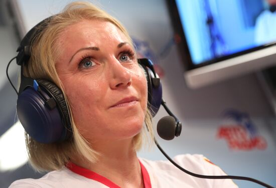 Honoring Olympic medalists in Russia Park