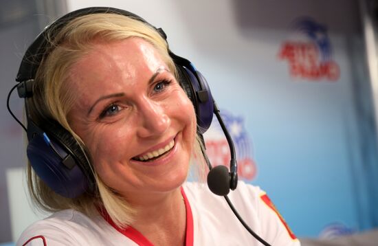 Honoring Olympic medalists in Russia Park