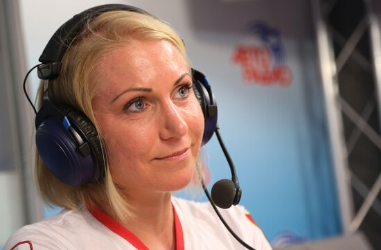 Honoring Olympic medalists in Russia Park