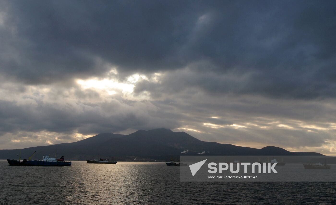 KUNASHIR NATURE SEA SUNSET SKY 