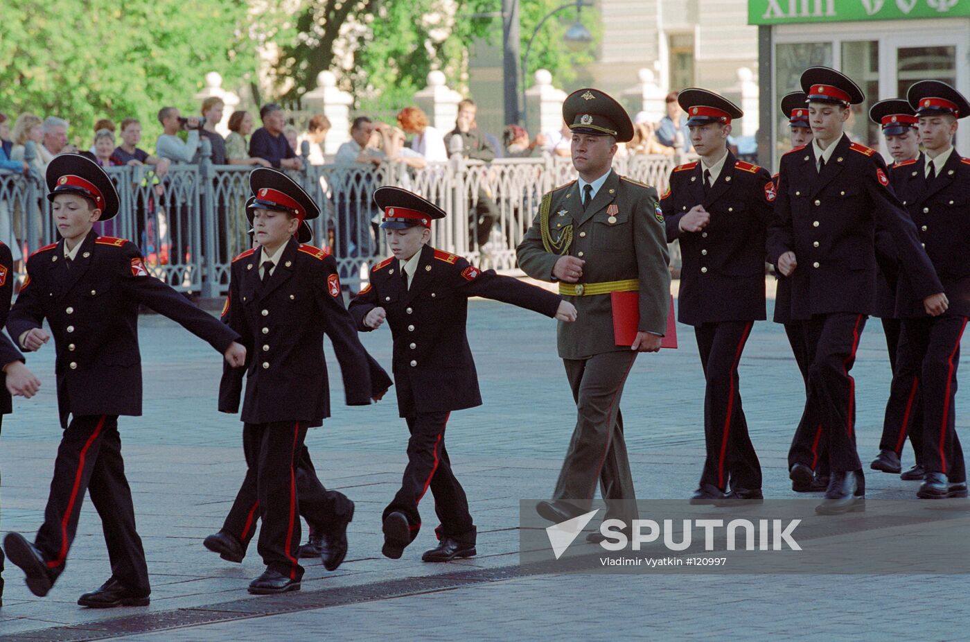 Suvorov school students initiation ceremony