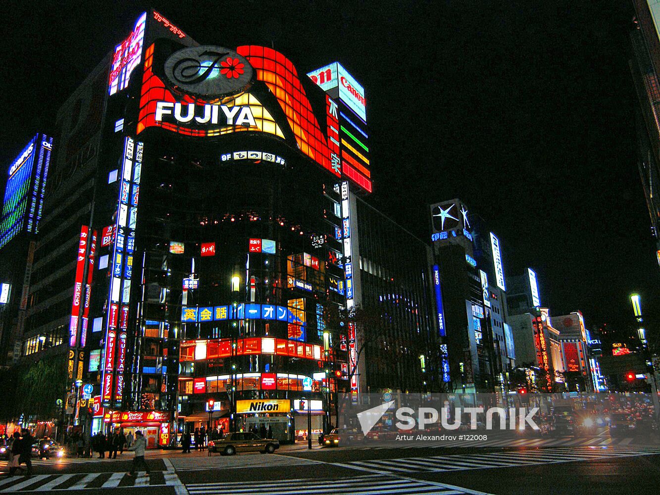 Tokyo night advertisement Ginza