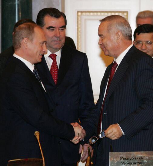 PUTIN KARIMOV RAKHMONOV 