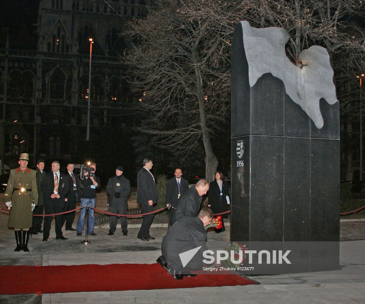VLADIMIR PUTIN DURING HIS OFFICIAL VISIT TO HUNGARY
