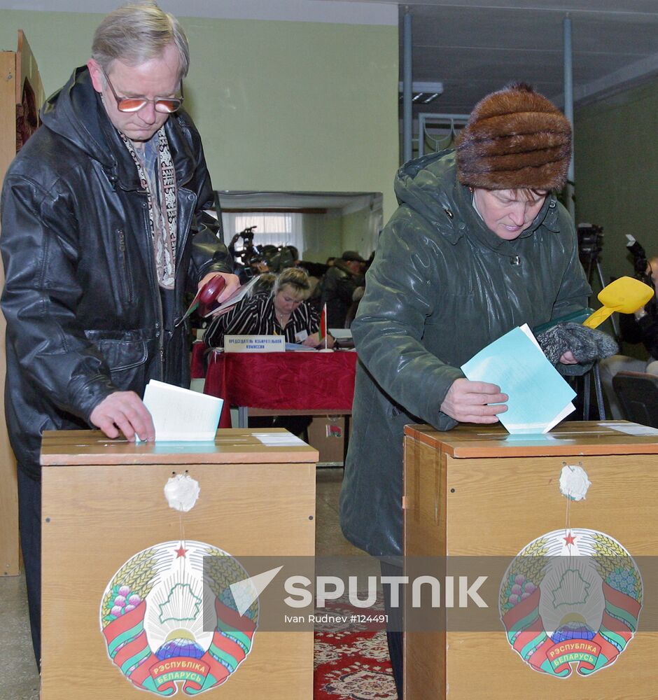 BELARUS PRESIDENTIAL ELECTION POLLING STATION