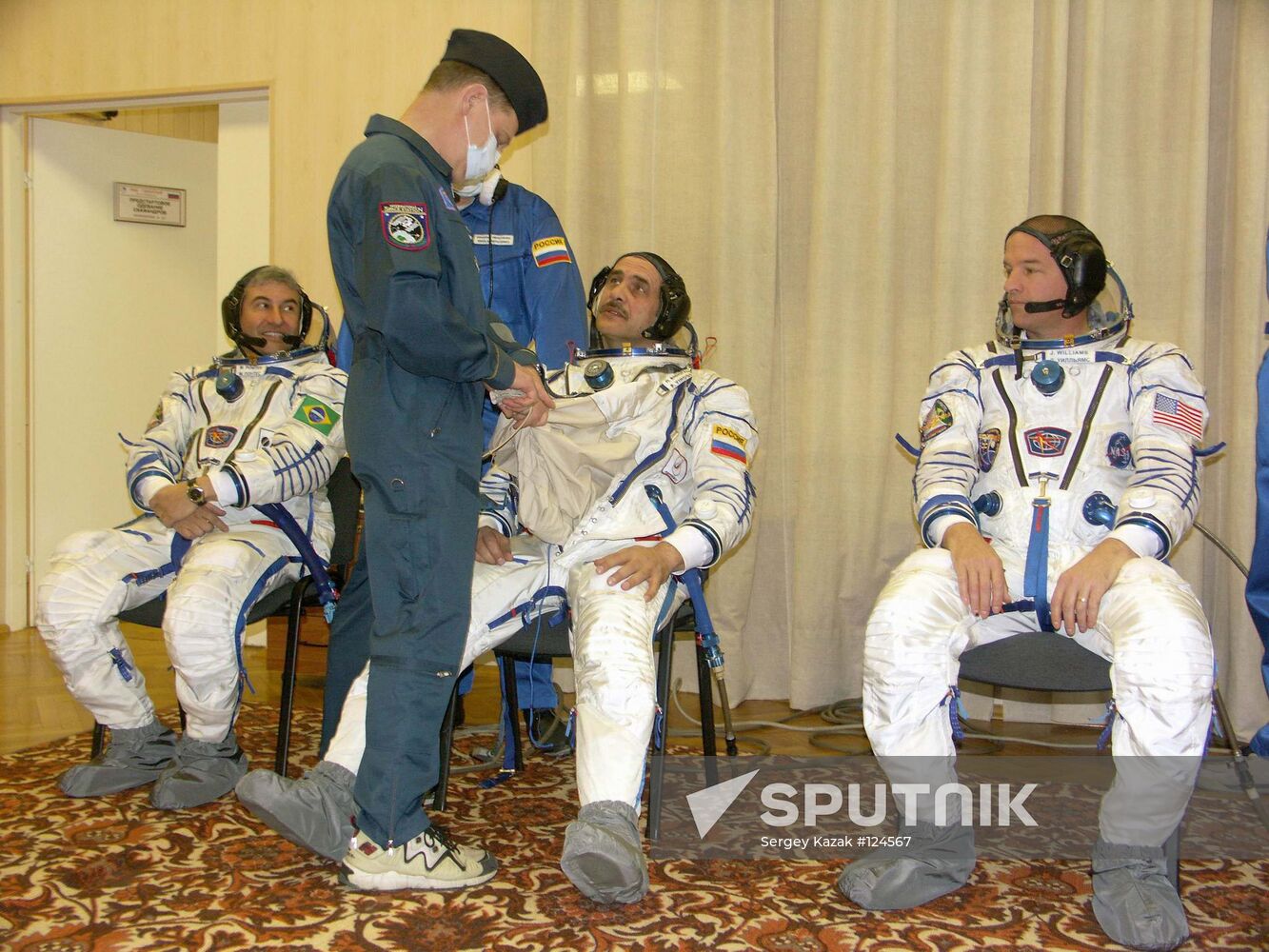 TRYING ON SPACESUITS