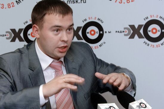 YURI AFONIN AT A NEWS CONFERENCE