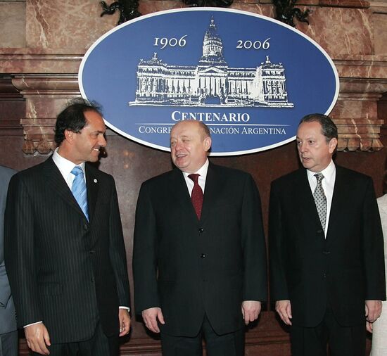 MIKHAIL FRADKOV'S VISIT TO ARGENTINA