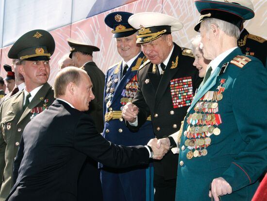 PRESIDENT PUTIN ATTENDS MILITARY PARADE